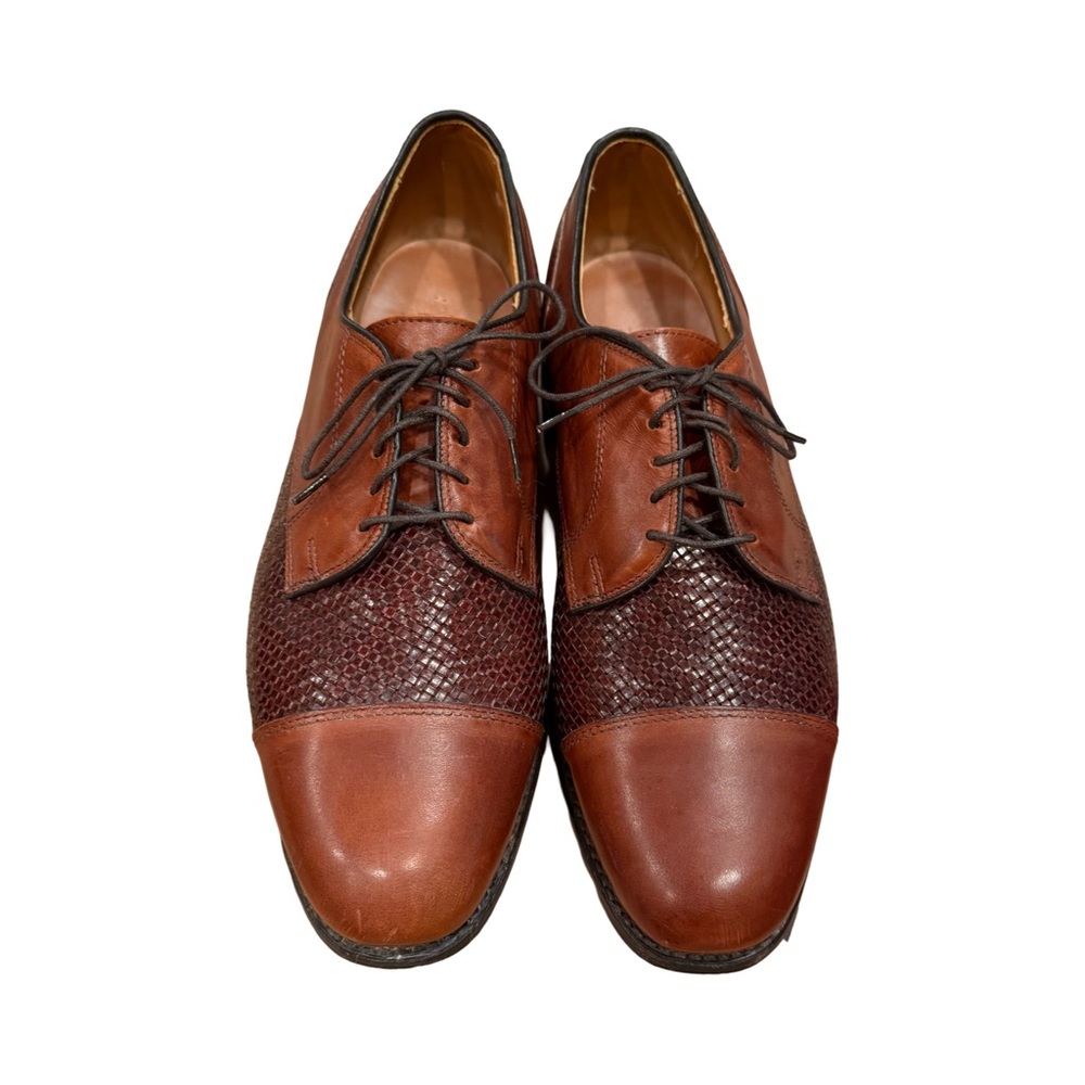 Allen Edmonds Lauderdale Oxford Lace Up Dress Leather Cap Toe Shoe Brown